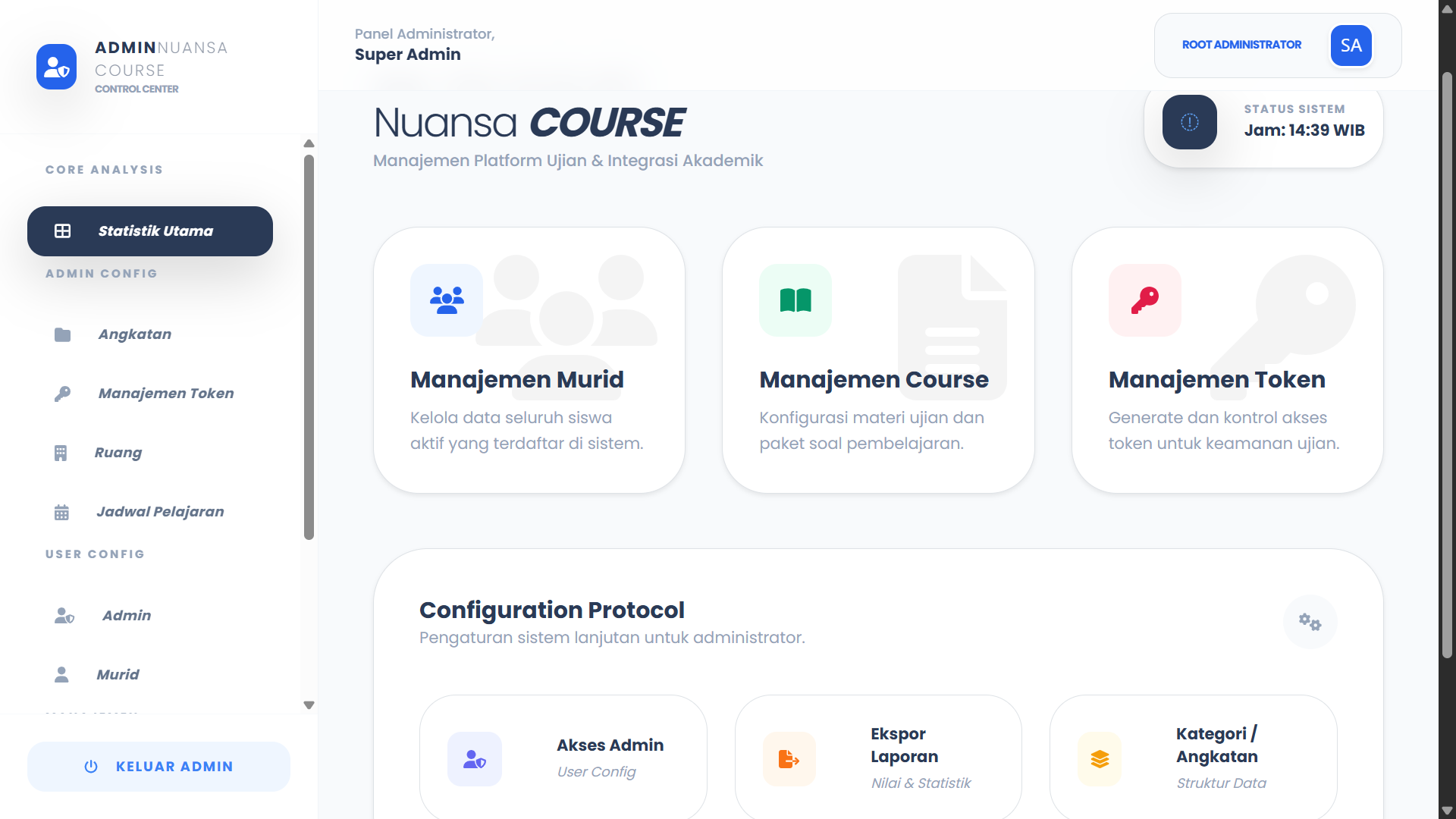 Dashboard ERP Core
